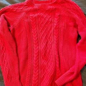 Red Gap cable knit sweater